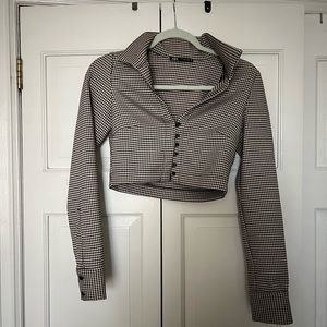 Plaid Zara top